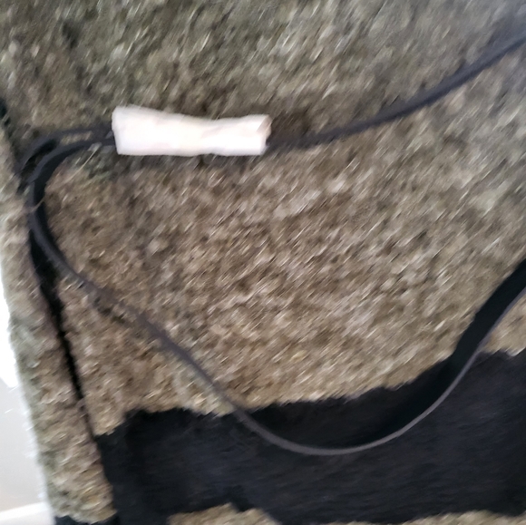 Ryu Taupe/Gray and Black Boucle Knit Snap/Belted Sweater Vest (Size M) - Picture 2 of 16